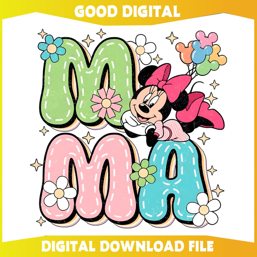 Floral Mama Minnie House Balloon PNG.jpg