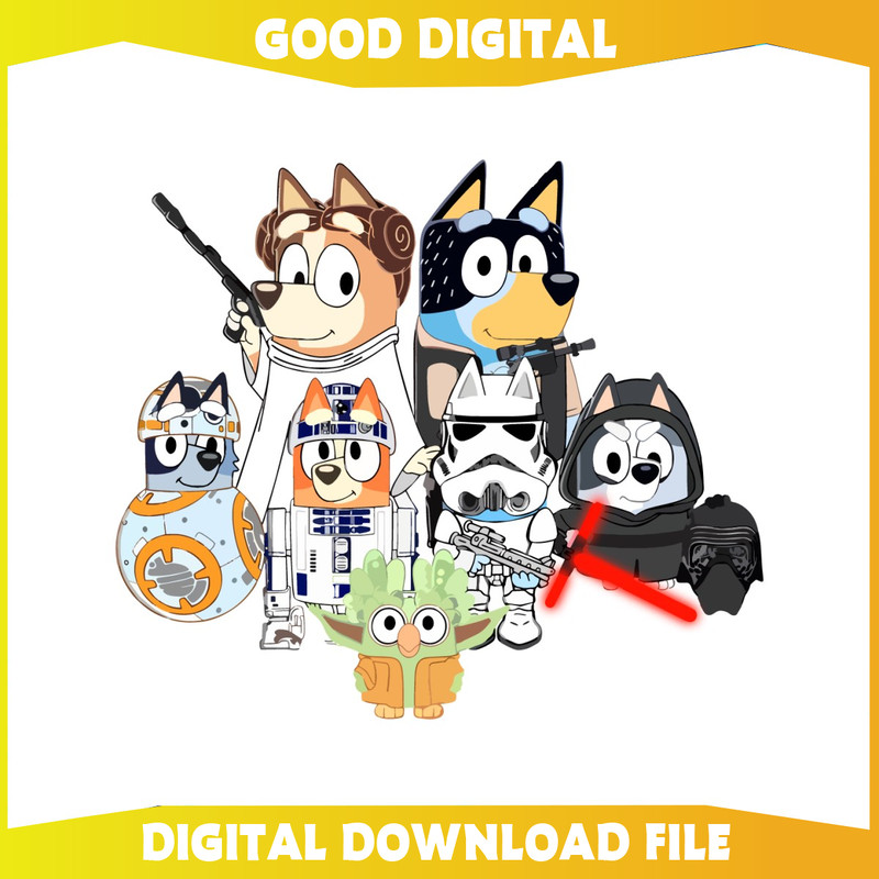 Funny Bluey Characters Star World Cosplay PNG.jpg