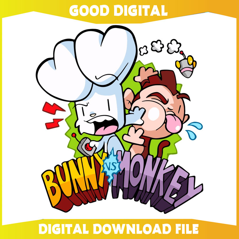 Funny Bunny Vs Monkey Book Story SVG.jpg