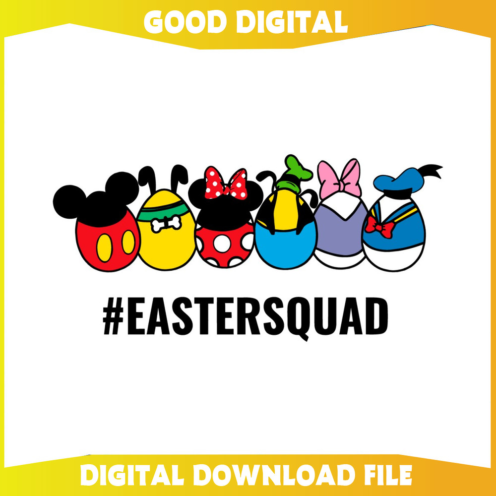 Funny Disney Characters Easter Squad SVG.jpg