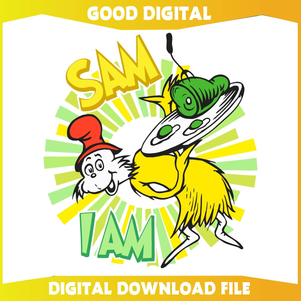 Funny Dr Suess Sam I Am Green Eggs And Ham SVG.jpg