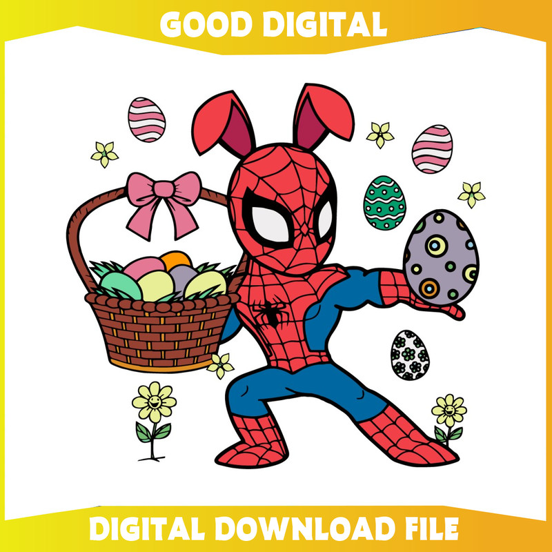 Funny Spider Man Happy Easter SVG.jpg