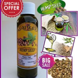 ORGANIC UNREFINED HEMP SEED OIL (PURE COLD PRESSED) Hair Care At Your Palms