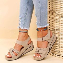 "HealthyChoice" - Washable Orthopedic Lightweight Wedge Open Toe Sandals FREE SHIPPING | Tophatter Inc.