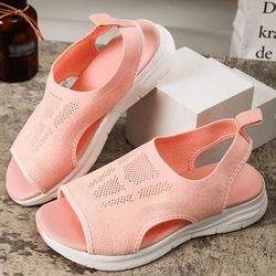 Washable Slingback Orthopedic Slide Sport Sandals, Gradation Thick Bottom Fish Mouth Beach Casual Sandals