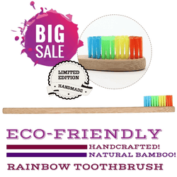 Eco-Friendly Hand-Made Limited Edition Bamboo Toothbrush - (FREE SHIPPING) - Super Deal! - Tophatter Inc.