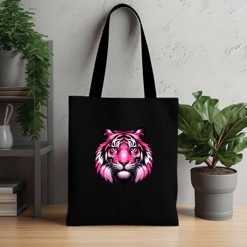 Pink Black And White Tiger Face PNG Clipart Sublimation Tiger Design 2