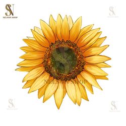 Sunflower Sublimation Png, Watercolor Sunflower, Hand Drawing Png, Cute Sunflower Png, Western Sunflower Png, Sunflower