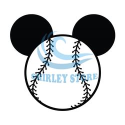 Mickey Mouse Softball Pattern SVG