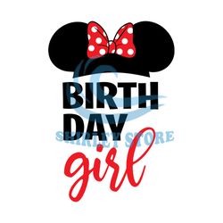 birthday girl minnie mouse svg, birthday svg