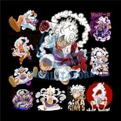 one piece svg bundle, luffy gear 5, luffy nika, one piece anime, manga, one piece png high quality anime vector design