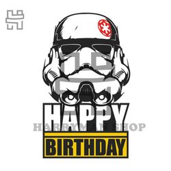 star wars stormtrooper happy birth day svg
