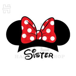 sister minnie mouse ears svg