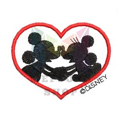 Love Mickey Couple Disney Embroidery png