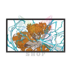 Zenitsu Agatsuma Girl Anime Embroidery File png