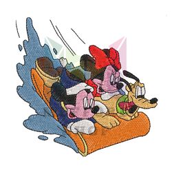 Mickey And Friends Water Rides Embroidery Png
