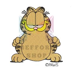 BIg Belly Garfield Cat Embroidery Png