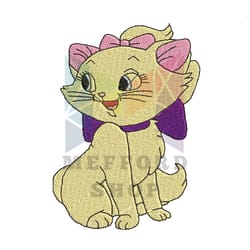 aristocats marie yellow design embroidery png