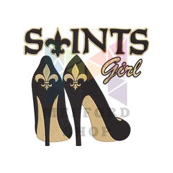Girl New Orleans Saints embroidery design Png