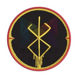 Berserker Norse Rune Logo Embroidery Design