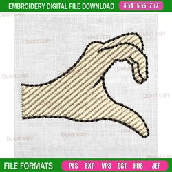 princess ariel the little mermaid couple heart hand embroidery