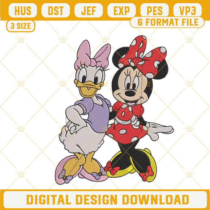Minnie And Daisy Embroidery Design, Disney Besties Embroidery File.jpg