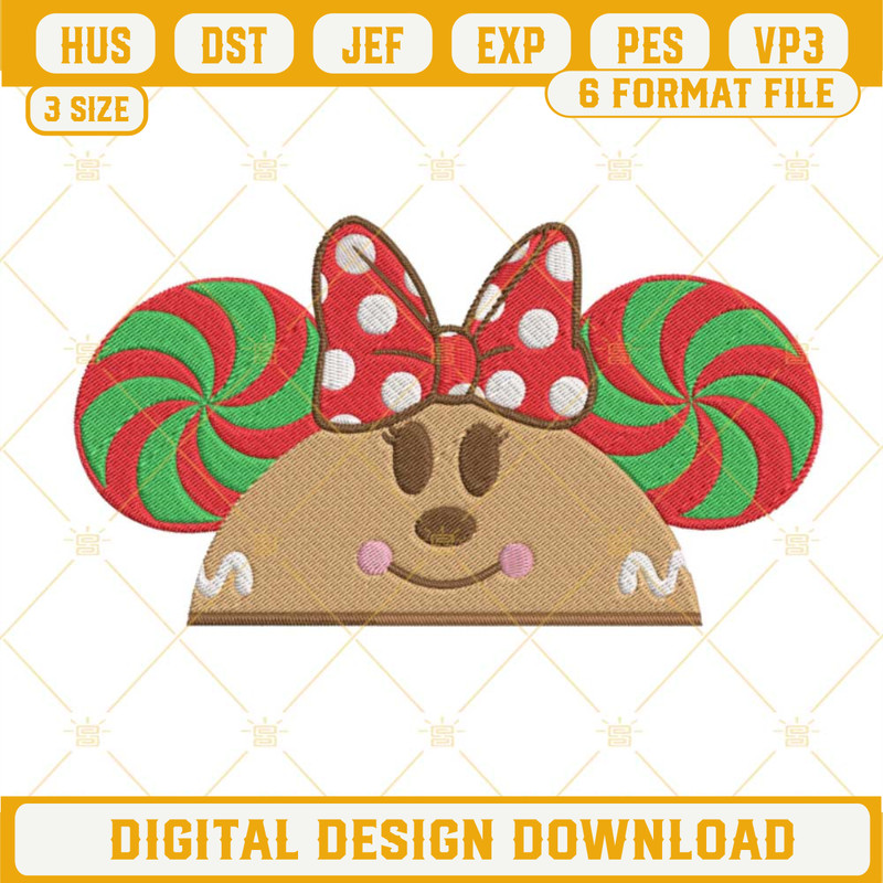 Minnie Gingerbread Hat Ears Embroidery Design Files.jpg