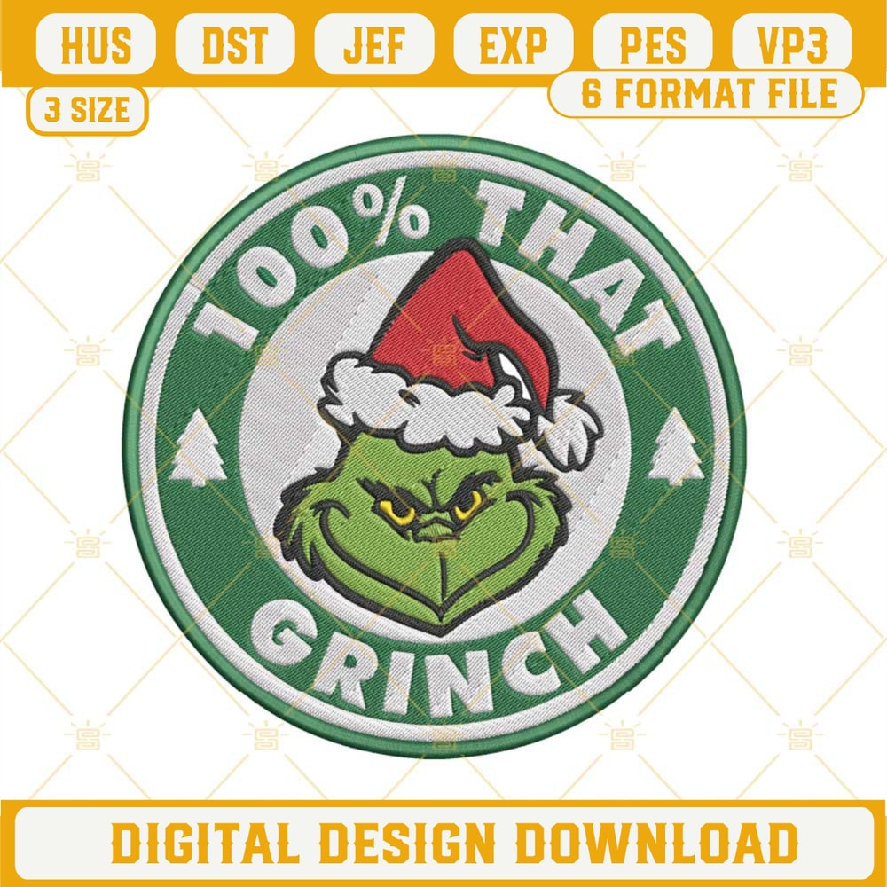 100 That Grinch Embroidery Designs, Grinch Starbucks Embroidery Design File.jpg