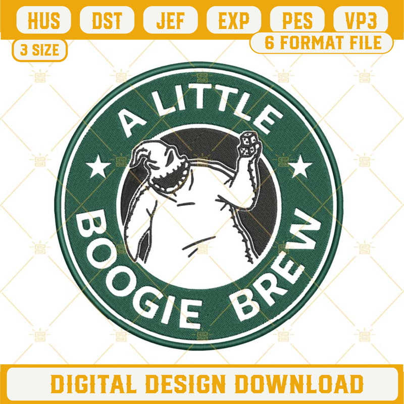 A Little Boogie Brew Starbucks Coffee Machine Embroidery Design File.jpg