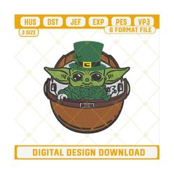baby yoda saint patricks day embroidery designs, baby yoda leprechaun hat shamrock embroidery design file.jpg