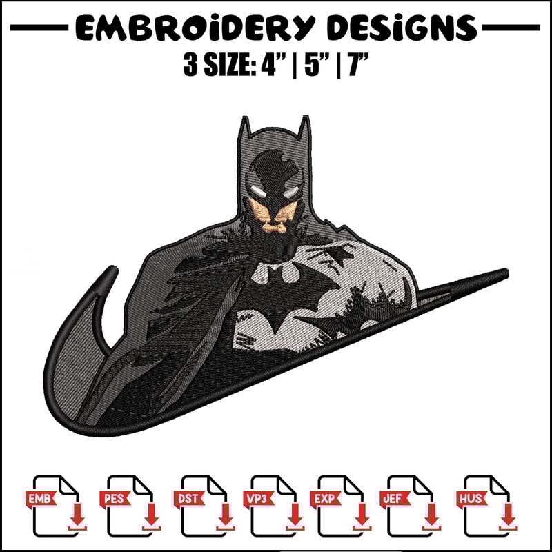 Batman Nike Logo embroidery design, Batman nike embroidery, Nike design, Logo shirt, movie shirt, digital download.jpg