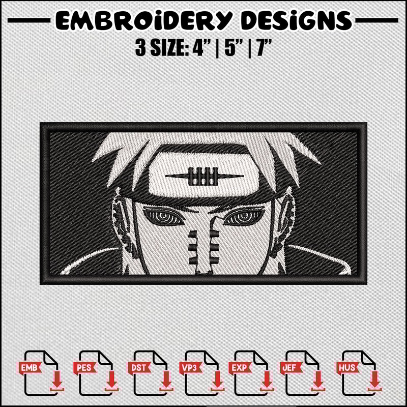Black pain embroidery design, Naruto embroidery, Anime design, Anime embroidery, Embroidery shirt, Digital download.jpg