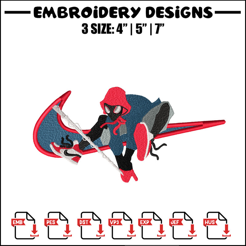 Black Spider Swoosh embroidery design, Black Spider embroidery, Nike design, Logo shirt, movie shirt, digital download.jpg