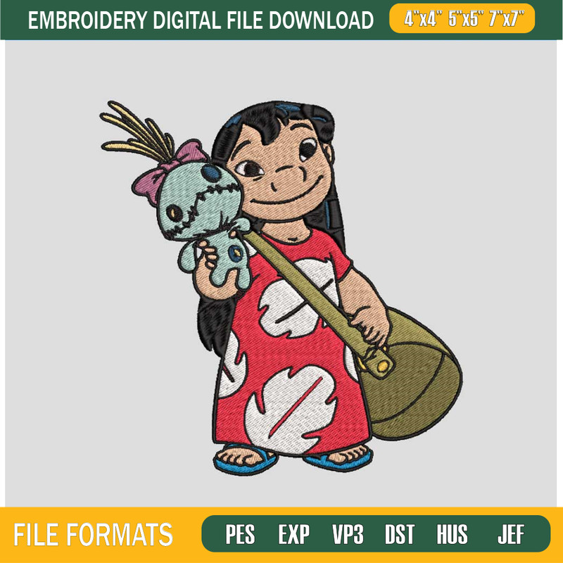 Scrump Doll Embroidery Design, Lilo And Stitch Embroidery Machine File.jpg