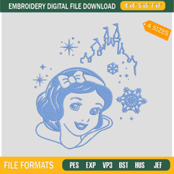 snow white xmas embroidery castl disney embroidery machine file