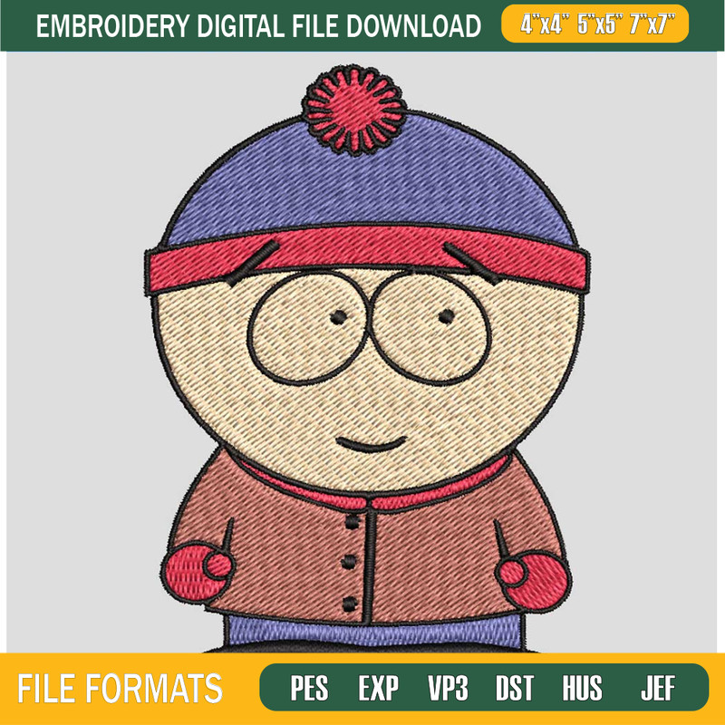 South Park Stan Marsh Southpark Embroidery Designs.jpg