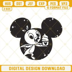 orange bird mickey ears embroidery designs, disney cartoon embroidery files.jpg