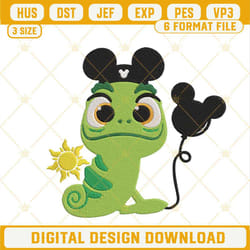 pascal tangled with mouse balloon embroidery design, disney cartoon embroidery file.jpg