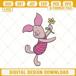 piglet with flower embroidery design, winnie the pooh embroidery file.jpg