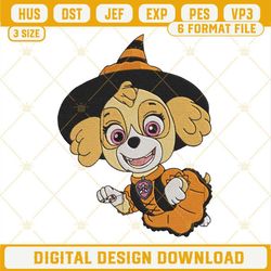 skye paw patrol witch halloween embroidery design files.jpg