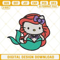 hello kitty ariel princess disney machine embroidery design files.jpg