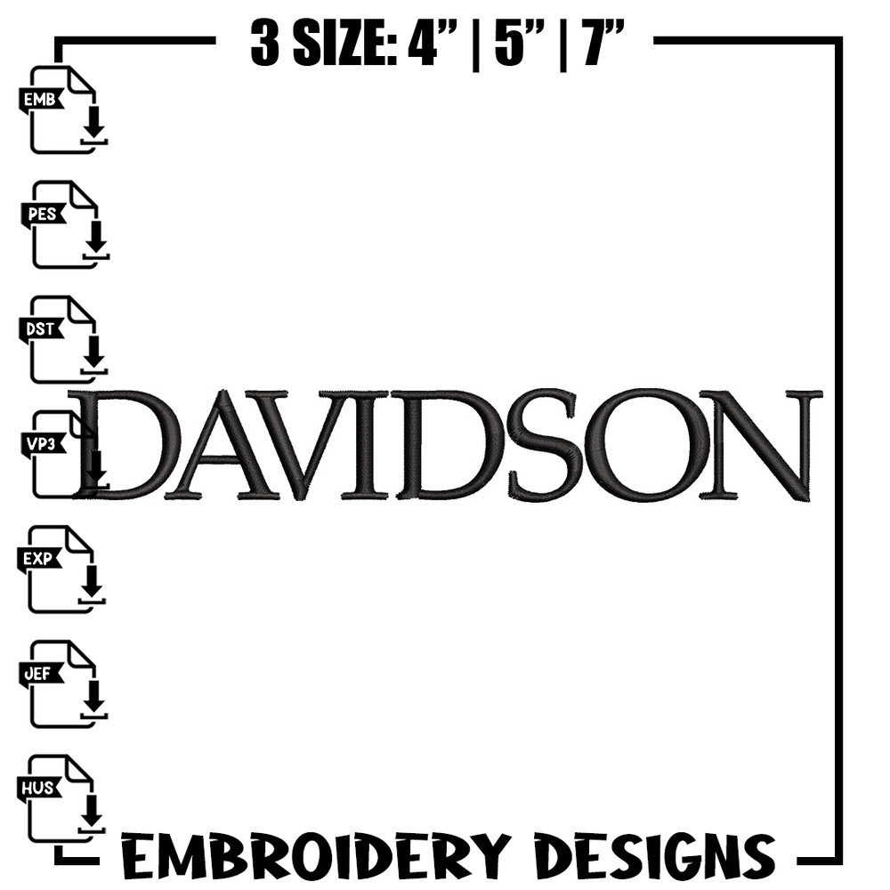 Davidson logo embroidery design, Logo embroidery, Sport embroidery, logo sport embroidery, Embroidery design.jpg