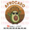 Afrocado Funny Avocado Embroidery, Vintage Cute Gift Embroidery, Avocado With Afro Pun Embroidery, Embroidery Design File.jpg