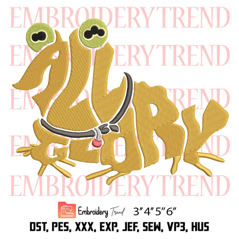 All Glory To The Hypnotoad Embroidery, Futurama The Hypnotoad Embroidery, Frogs Hypnotoad Embroidery, Embroidery Design File.jpg