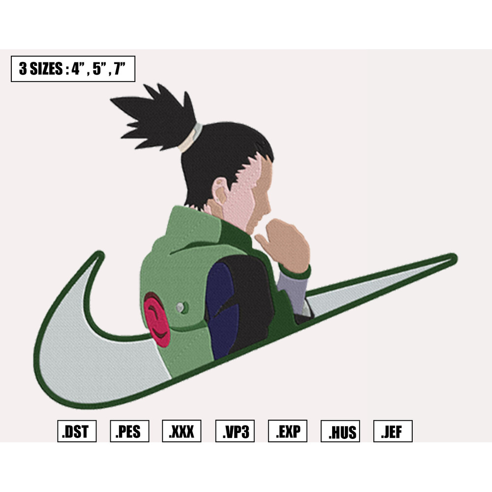 Face Shikamaru Nike Embroidery Designs File, Nike Machine Embroidery Designs, Machine Embroidery Design File.png