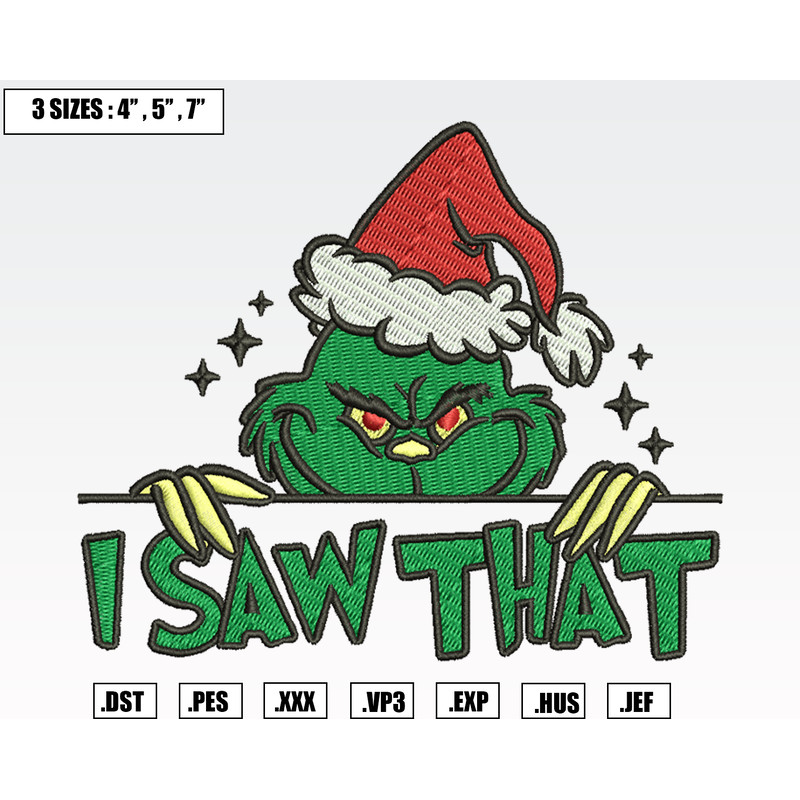 Grinch Christmas Embroidery File, Christmas Embroidery Designs, Machine Embroidery Design Filels.png