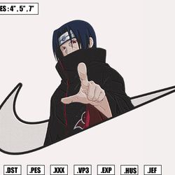 hey you itachi akatsuki x nike embroidery designs file, nike machine embroidery designs, machine emb174
