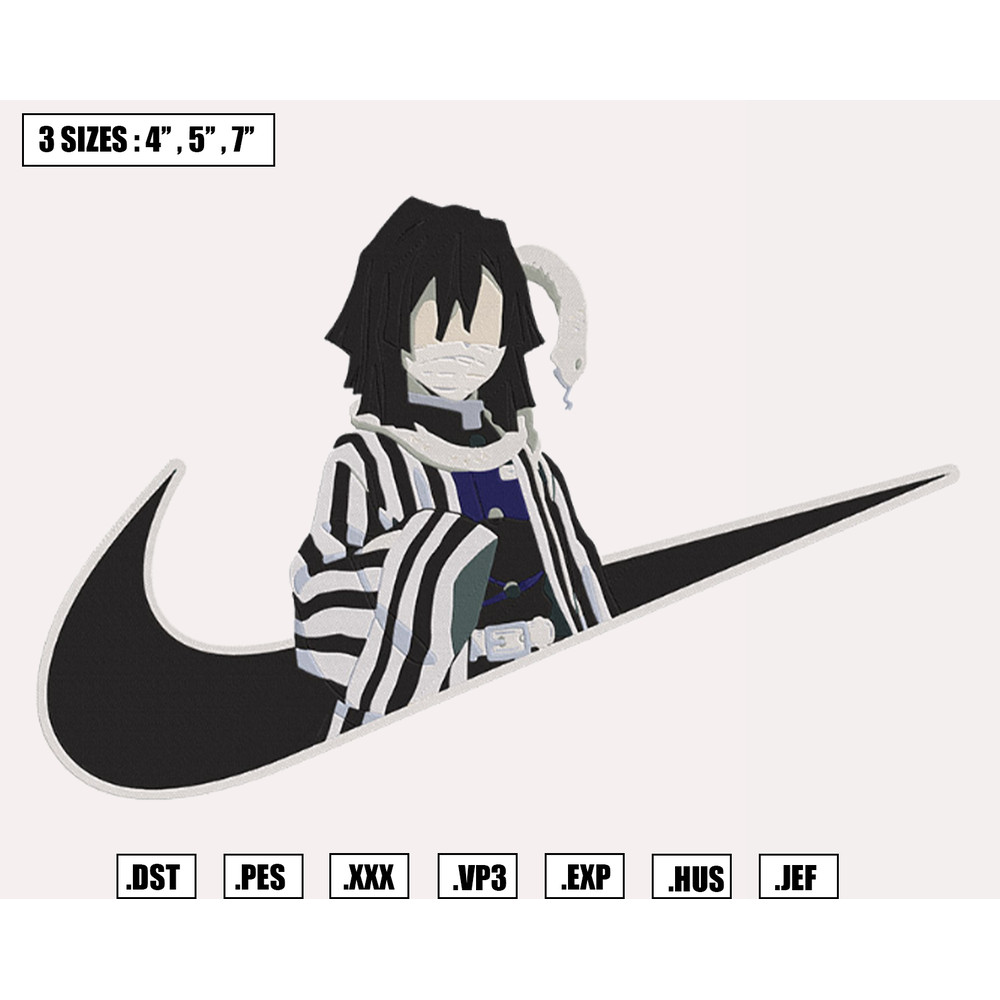 Iguro Obanai Nike Embroidery Designs File, Nike Kimetsu no Yaiba Machine Embroidery Designs, Digital Download.png