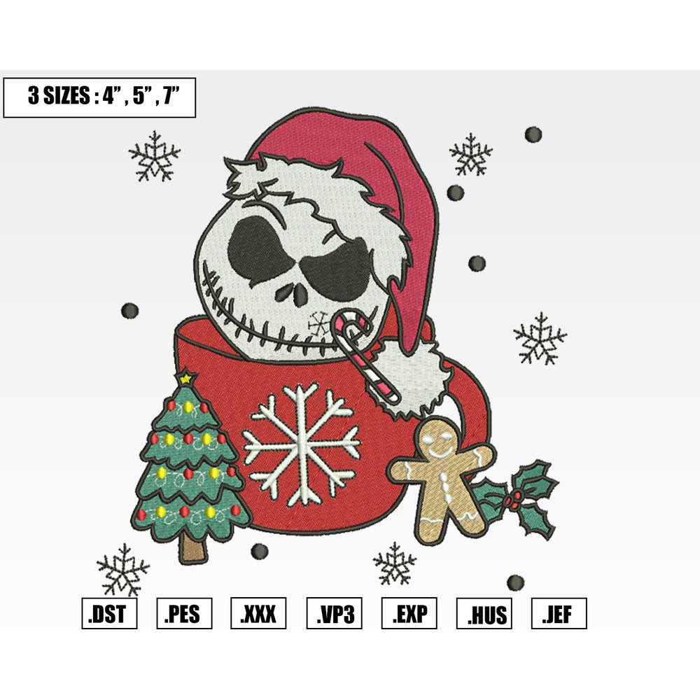 Jack Skellington Christmas Embroidery Designs, Machine Embroidery Files, Christmas Embroidery Files.png