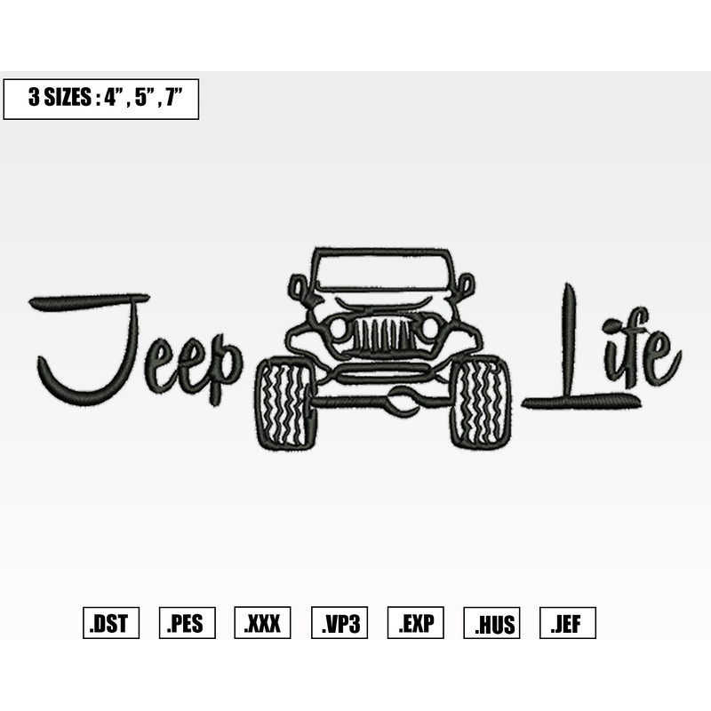 Jeep Life Embroidery Designs, Machine Embroidery Files, Jeep Embroidery Files.png